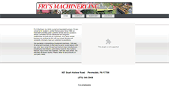 Desktop Screenshot of frysmachinery.com