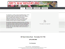Tablet Screenshot of frysmachinery.com